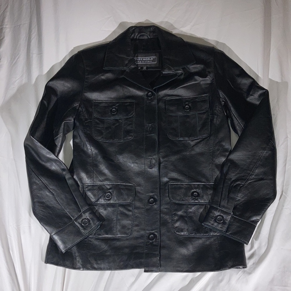 Leather World Women’s Black Leather Jacket